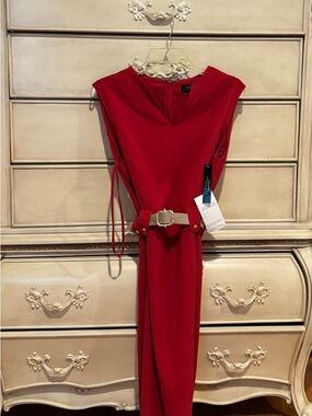 Tahari Bold Red Dress by Arthur Levine size 14